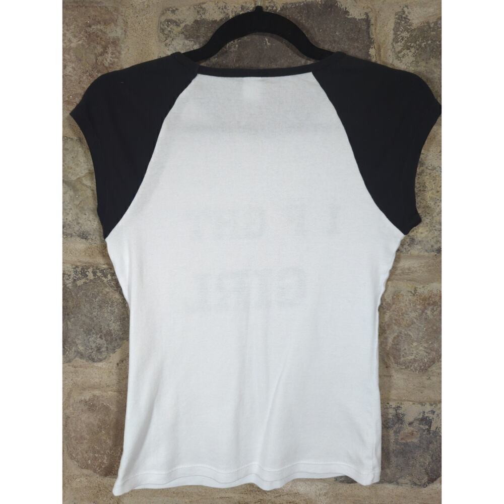 Cafe Press Top Woman's Medium White Black I Fight Like A Girl Cancer Graphic - Picture 6 of 10